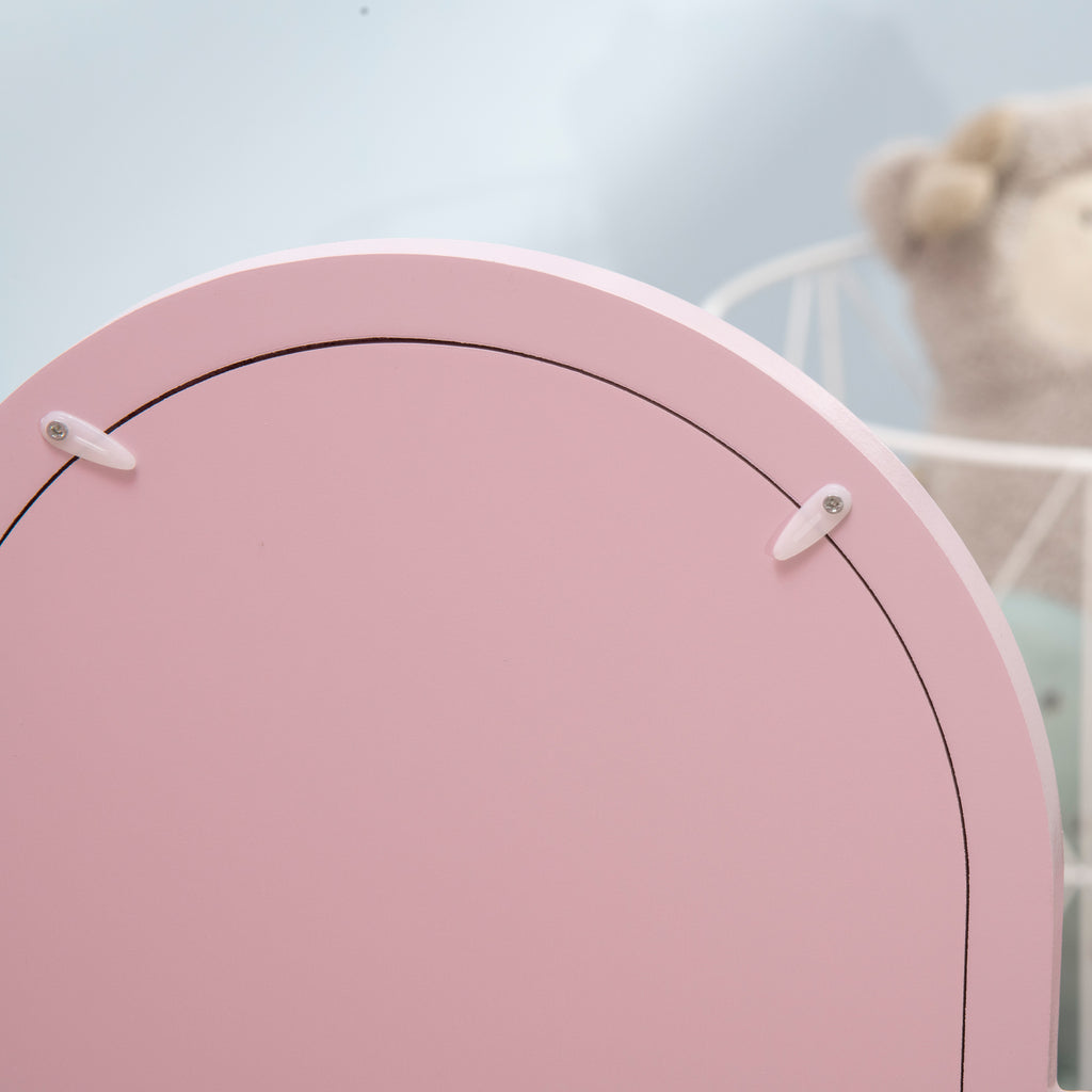 Coiffeuse pour enfant avec tabouret 3 miroirs et tiroir 3 à 6 ans 52 x 32 x 85 cm rose-6